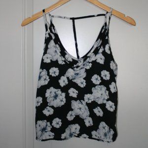Black blouse with flower design